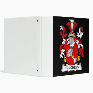 Chess Lover Truchess Coat of Arms - Family Crest 3 Ring Binder
