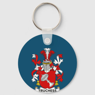 Chess Lover   Truchess Coat of Arms - Family Crest Keychain