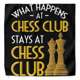Chess Lover   What Happens At Chess Club Humor Bandana