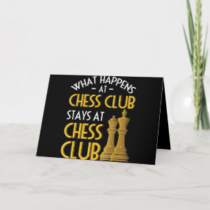 Chess Lover What Happens At Chess Club Humor Holiday Card