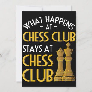 Chess Lover What Happens At Chess Club Humor Thank You Card