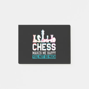 Chess Makes Me Happy Humor Funny Gift Post-it Notes