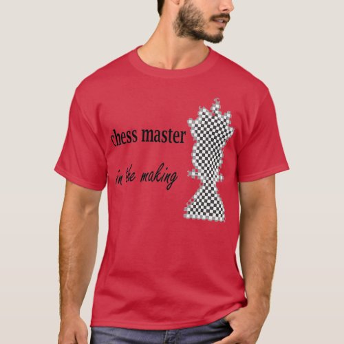 Chess master in the making checkered prink 1  T_Shirt