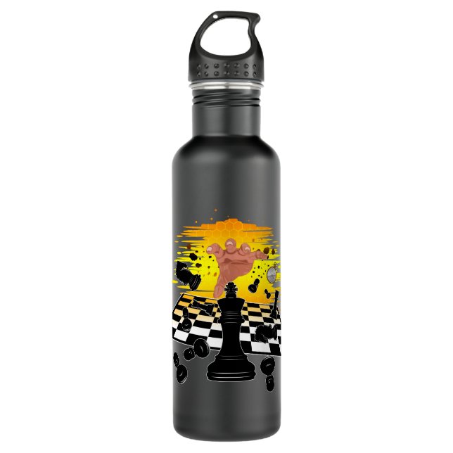 Chess Master Stainless Steel Water Bottle (Front)