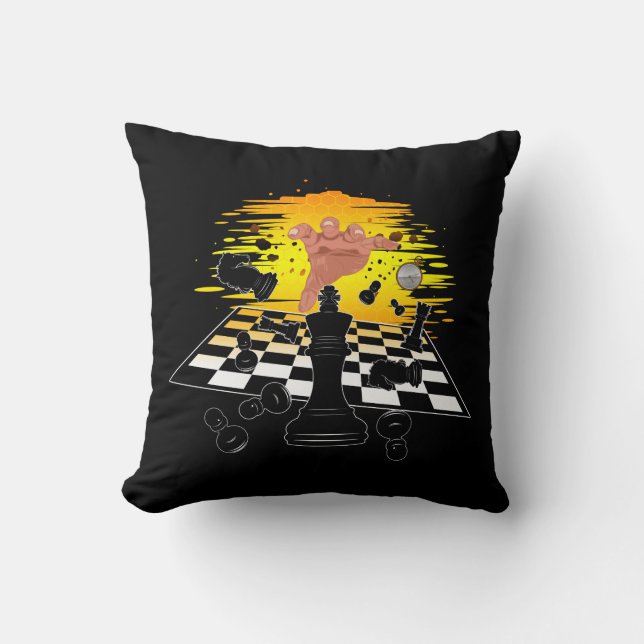 Chess Master  Throw Pillow (Front)