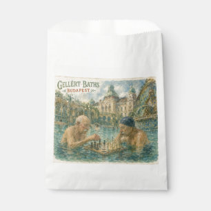 Chess match Gellert Baths Budapest Hungary Favor Bag