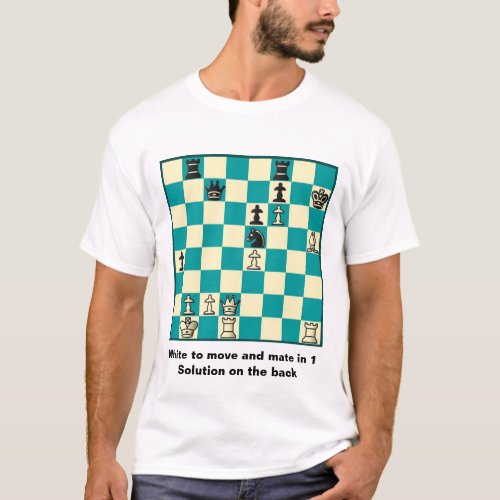 Chess Mate In 1 Puzzle 1 Basic T_Shirt