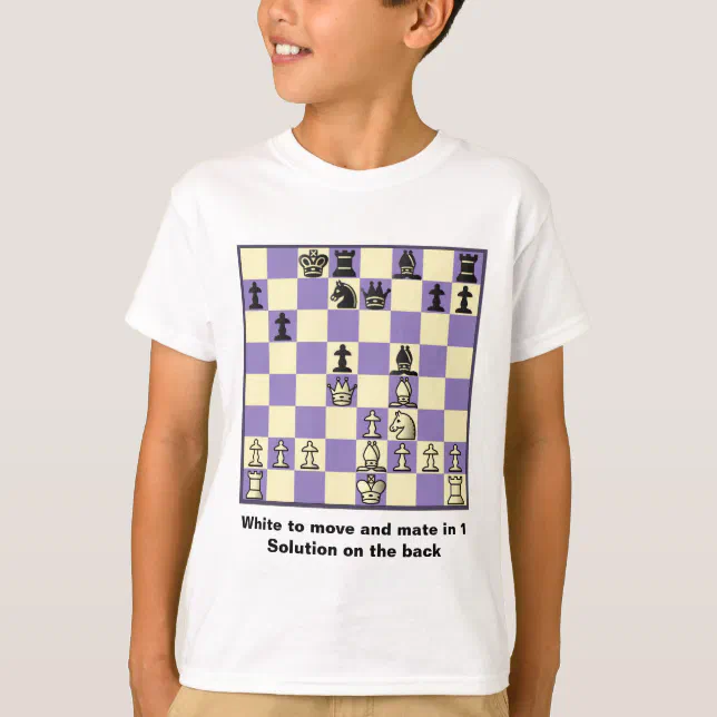 Chess Mate In 1 Puzzle 2 Kids TShirt Zazzle