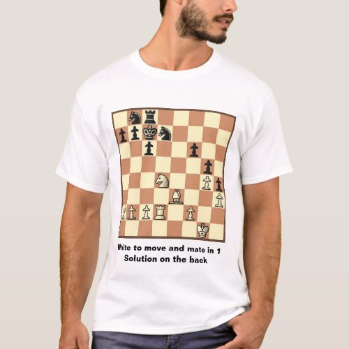 Chess Mate In 1 Puzzle 3 Basic T_Shirt