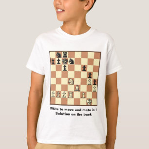 Chess Mate In 1 Puzzle #3 Kids T-Shirt