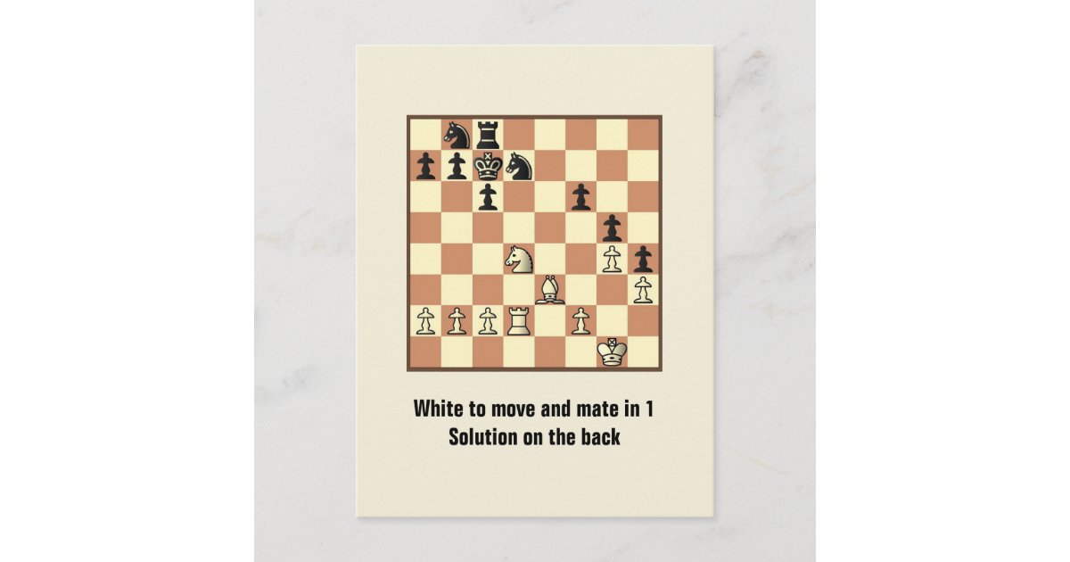 Chess Puzzle #2: Checkmate In 1 Move, White To Play