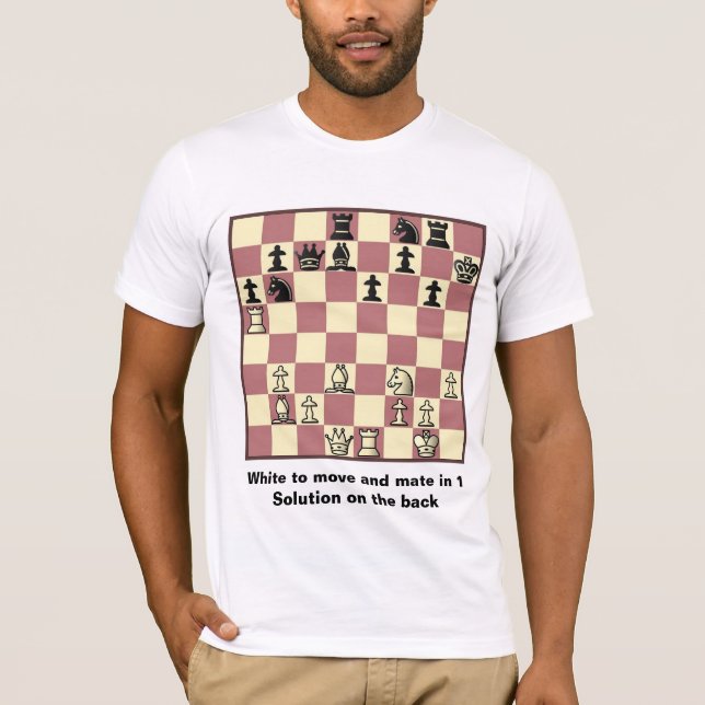 Chess Mate In 1 Puzzle #4 Basic T-Shirt (Front)