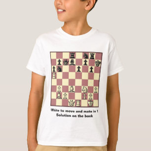 Chess Mate In 1 Puzzle #4 T-Shirt