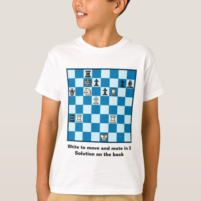 Chess Mate In 2 Puzzle #1 T-Shirt (Front)