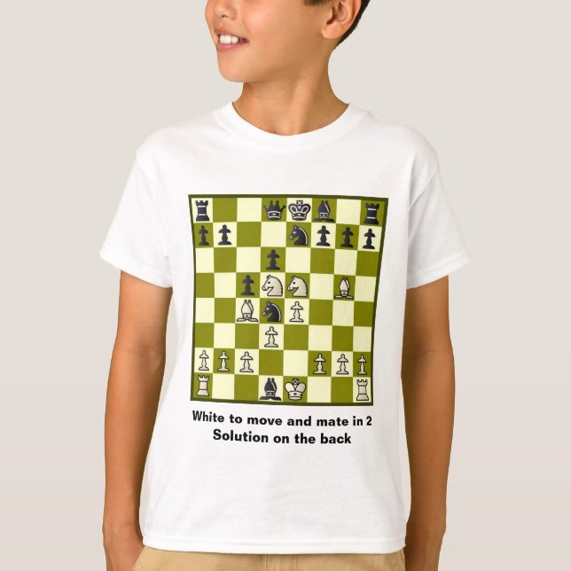 Chess Mate In 2 Puzzle #2 T-Shirt (Front)