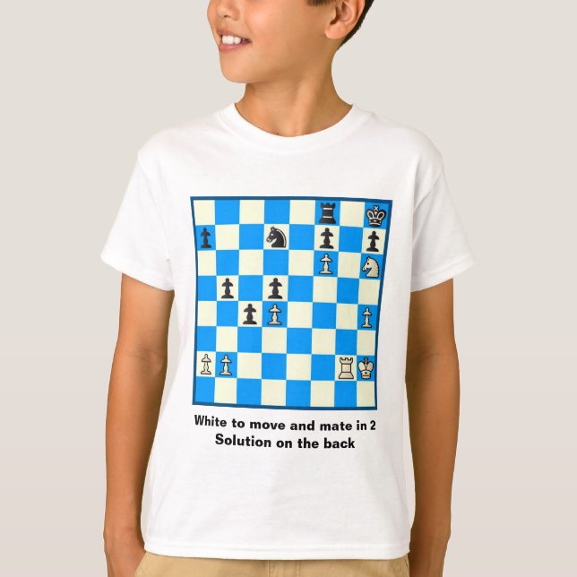 Chess Mate In 2 Puzzle #5 T-Shirt (Front)