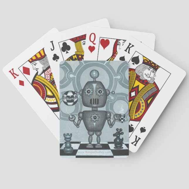 Chess-Mate Robot Poker Cards (Back)