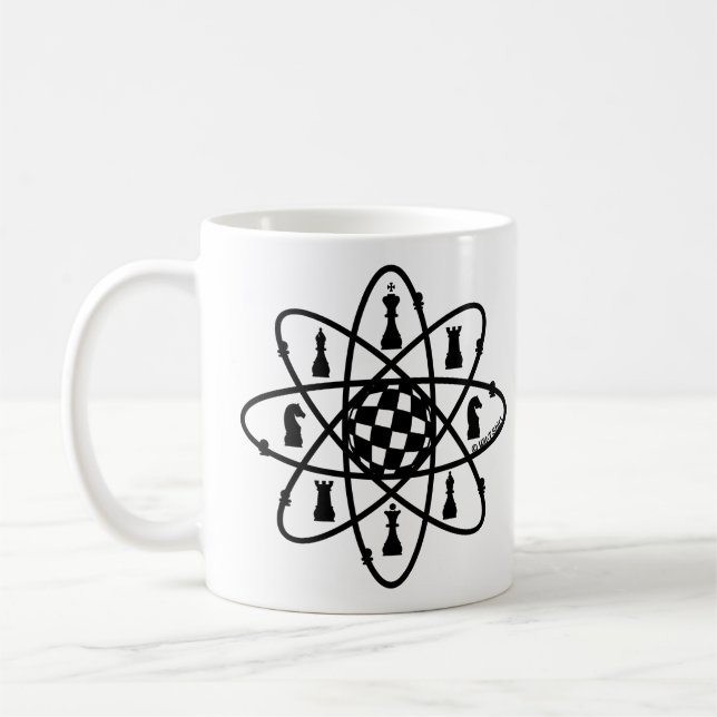 chess Matters, Chess Atom Coffee Mug (Left)