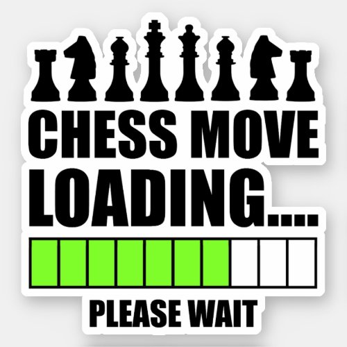 Chess Move Loading _ Please Wait Sticker