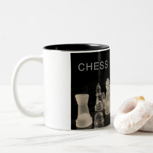 Chess mug in black and white.