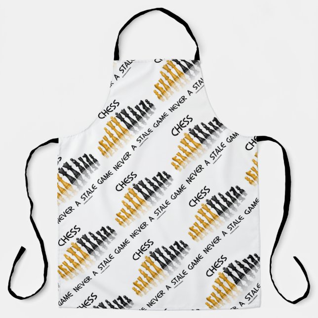 Chess Never A Stale Game Reflective Chess Set Apron (Front)