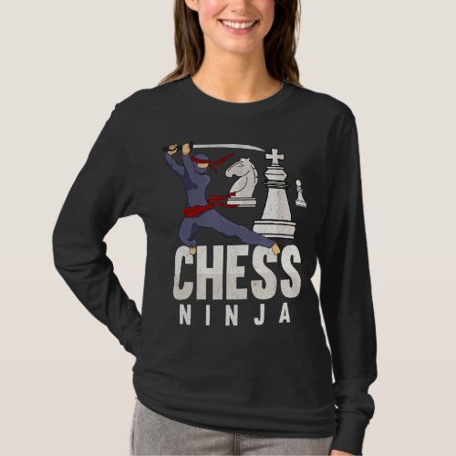 Chess Ninja Funny Chess Player Chess Club Boys T_S T_Shirt