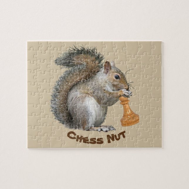 Chess nut jigsaw puzzle (Horizontal)