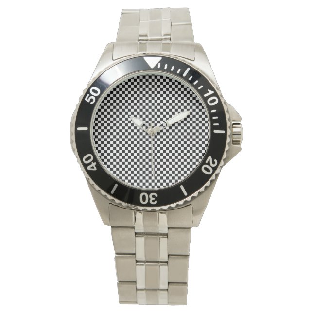 Chess or Checkers Amazing Fun Pattern Watch (Front)
