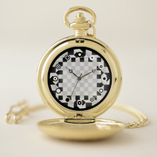 Chess Pad (Binary Face) by Kenneth Yoncich Pocket Watch