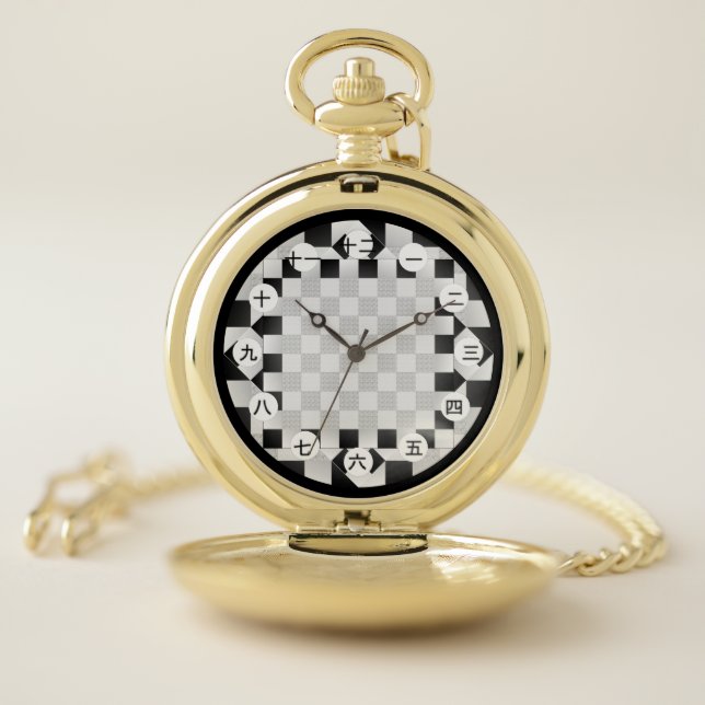 Chess Pad (Chinese / Japanese) by Kenneth Yoncich Pocket Watch (Inside)