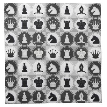 Chess Pattern Napkin by Chess_store at Zazzle