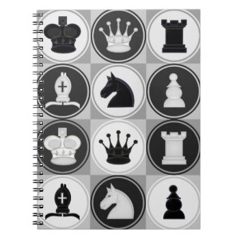 Chess Pattern Notebook by Chess_store at Zazzle