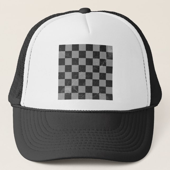 Chess pattern trucker hat (Front)
