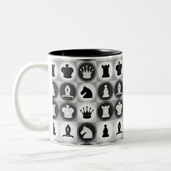 Chess Pattern Two-tone Coffee Mug by Chess_store at Zazzle