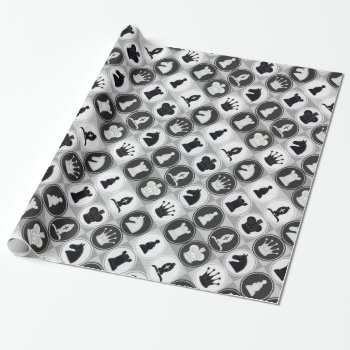 Chess Pattern Wrapping Paper by Chess_store at Zazzle