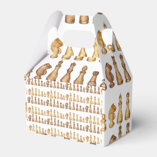 chess pattern wrapping paper favor boxes