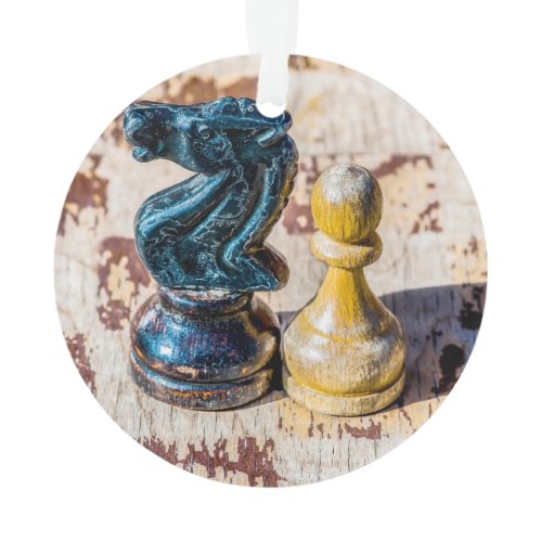 Chess Pawn and Knight - Veterans Ornament
