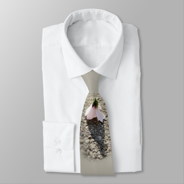 Chess pawn flower neck tie (Tied)