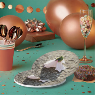 Chess pawn flower paper plates