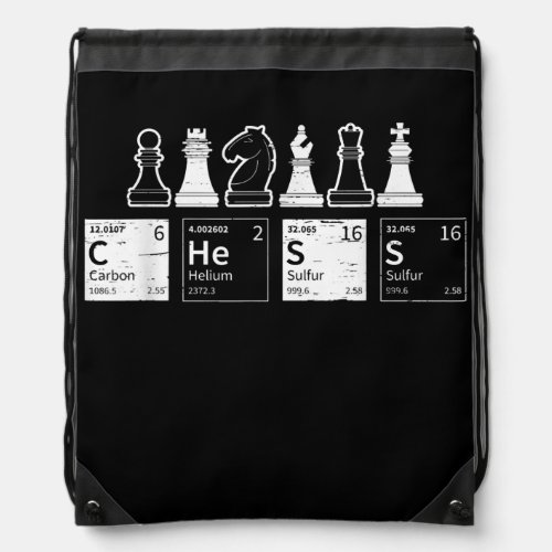 Chess Periodic Table King Knight Game Queen Drawstring Bag