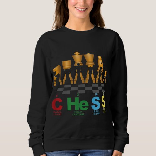 Chess Periodic Table Of Elements Science Chess Boa Sweatshirt