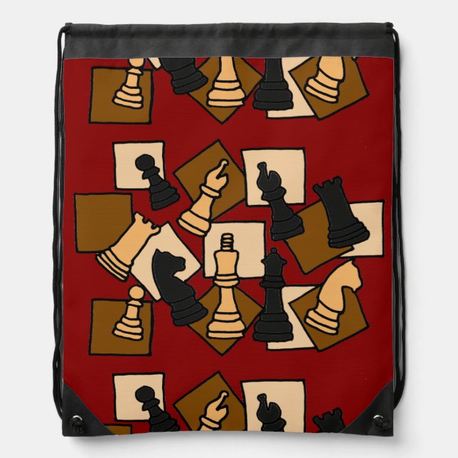Chess Piece Art Abstract Backpack (Front)