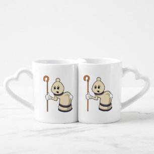 Chess piece Bishop at Chess Coffee Mug Set