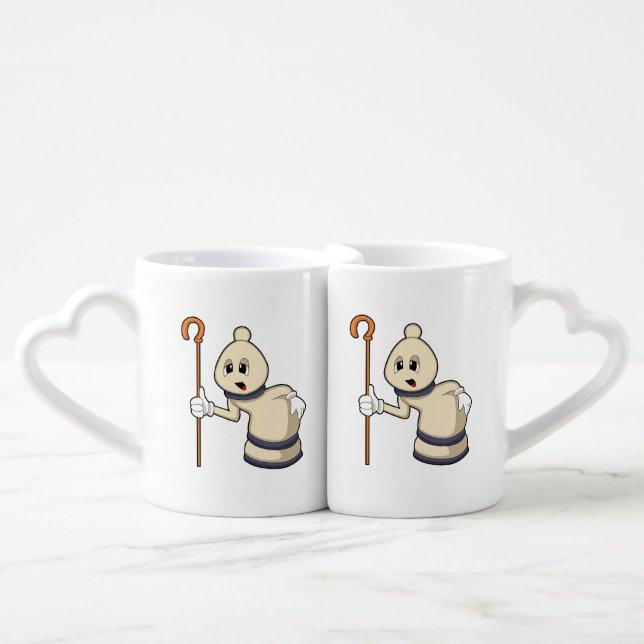 Chess piece Bishop at Chess Coffee Mug Set (Front Nesting)