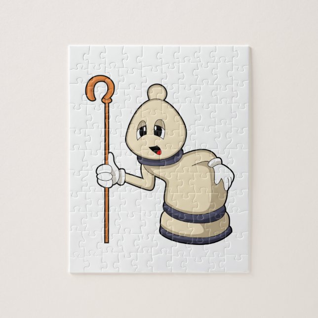 Chess piece Bishop at Chess Jigsaw Puzzle (Vertical)