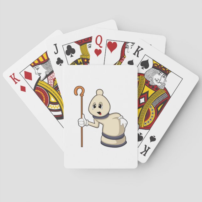 Chess piece Bishop at Chess Poker Cards (Back)