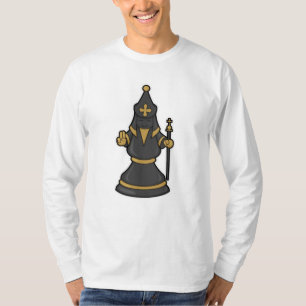 Chess piece Bishop at Chess with Staff T-Shirt