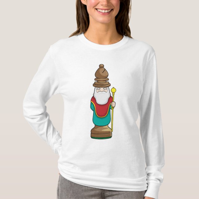 Chess piece Bishop Chess T-Shirt (Front)