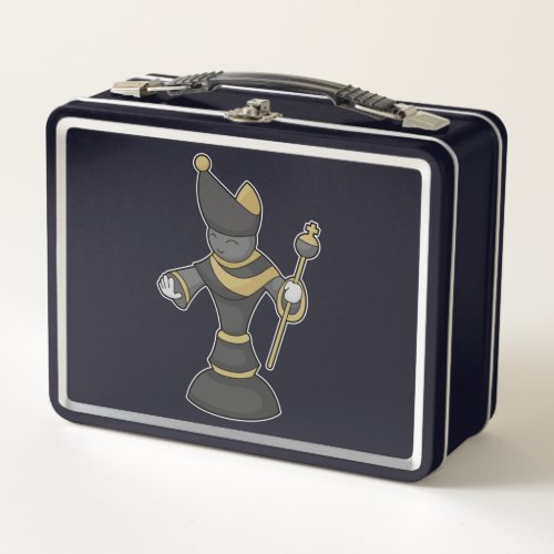 Chess piece Bishop Staff Chess Metal Lunch Box