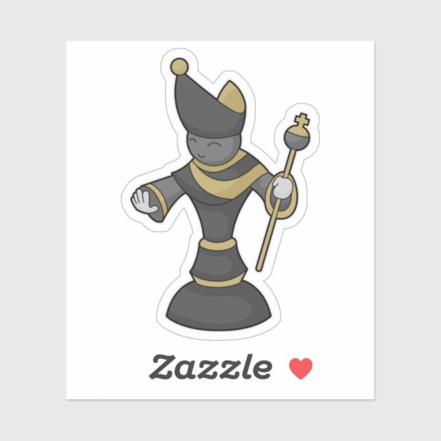 Chess piece Bishop Staff Chess Sticker (Sheet)